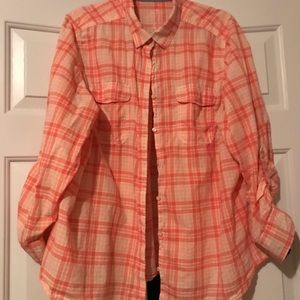 Cotton  Plaid. button down shirt